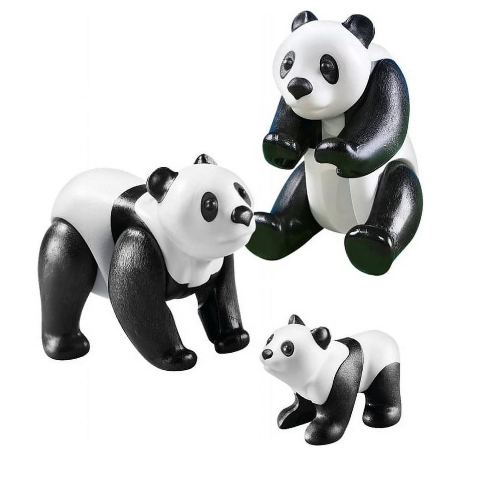 Playmobil Panda Family Building Kit | Mini Zoo Animal Toy Figures